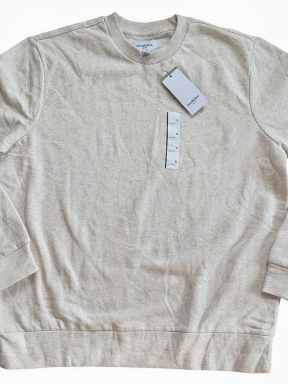 Goodfellow & Co Every Wear Fleece Crewneck Sweatshirt Men’s XL Oatmeal NWT